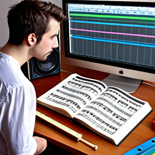 Home 11 **
A musician surrounded by various tools and symbols representing different skills: sheet music (representing musical talent), a mixing console (audio engineering), a video editing timeline on a screen, and a book on music therapy. The musician looks thoughtful, contemplating these options. The style should be bright and inspiring, suggesting potential.
**